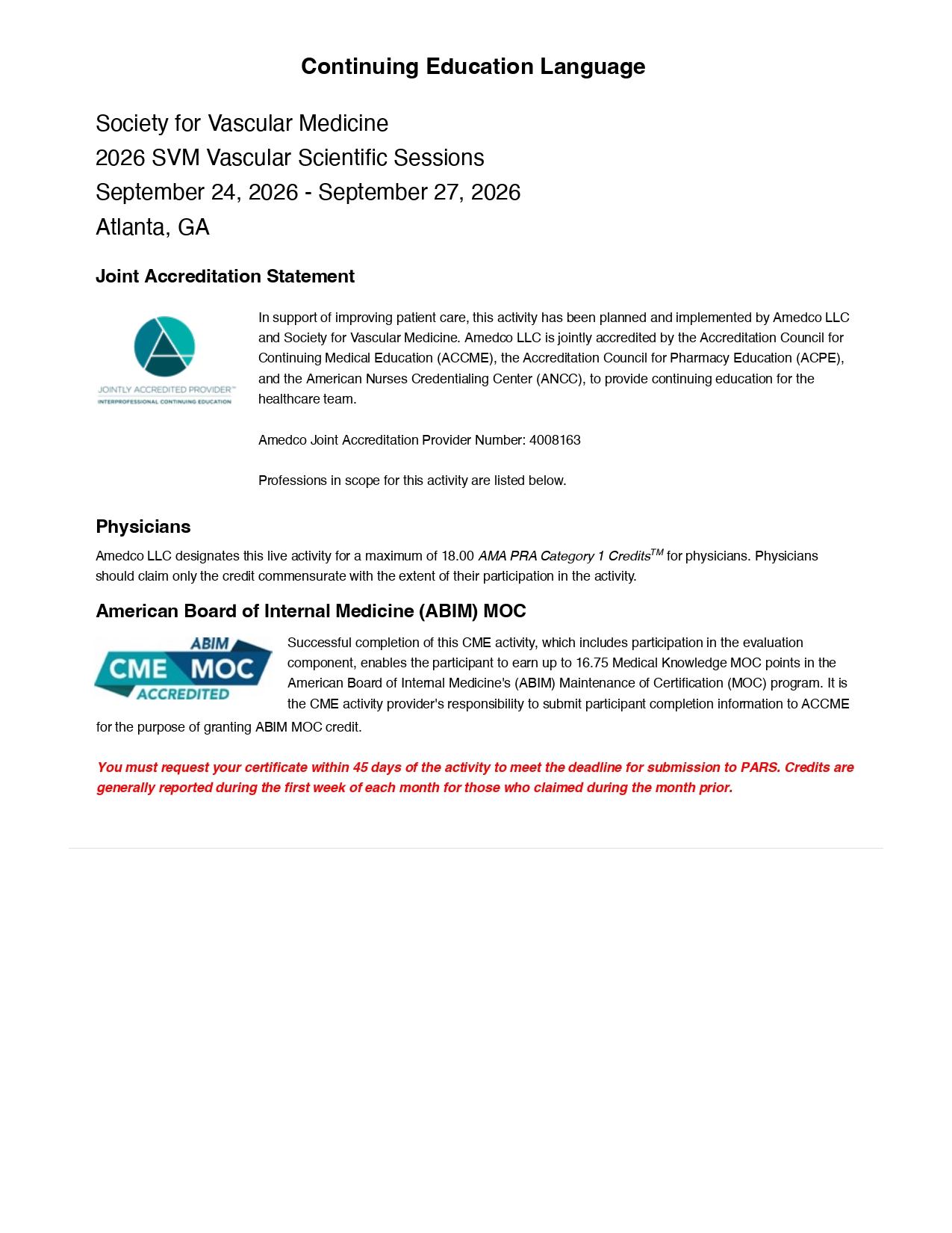 2026 Vascular Scientific Sessions